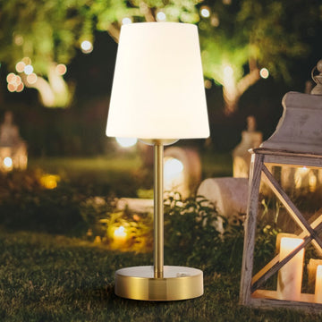 Carson 12.75" Modern Minimalist Iron Rechargeable Integrated LED Table Lamp